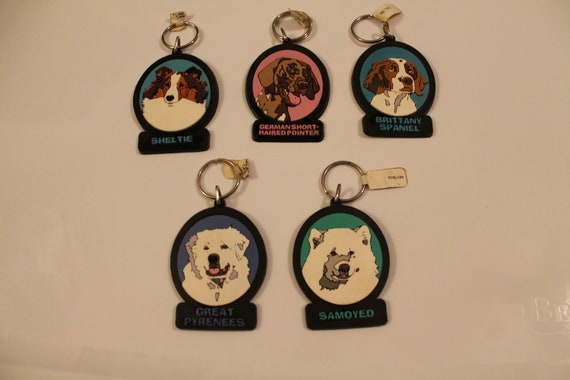 Dog Keychains Sheltie German Short Haired Pointer Brittany Etsy
