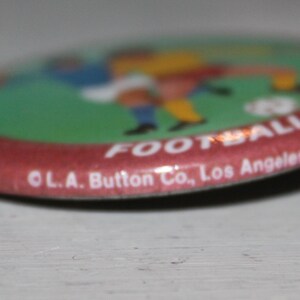 Vintage Los Angeles 1984 Olympic Football Soccer Pinback Button Pin by L.A. Button CO, Gift for Collection image 5