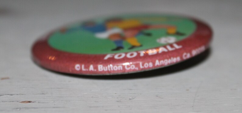 Vintage Los Angeles 1984 Olympic Football Soccer Pinback Button Pin by L.A. Button CO, Gift for Collection image 5