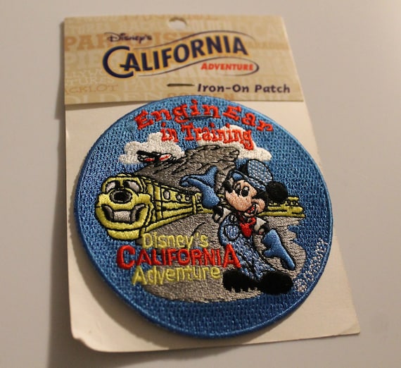 Vintage Disney's California Adventure Enginear in Training Iron-on Patch  Rare Disney Mickey Mouse Souvenir Patch 