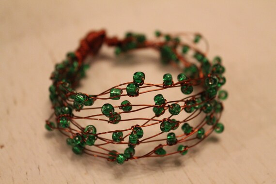 Silver, Copper wire and assorted color beaded Nec… - image 9