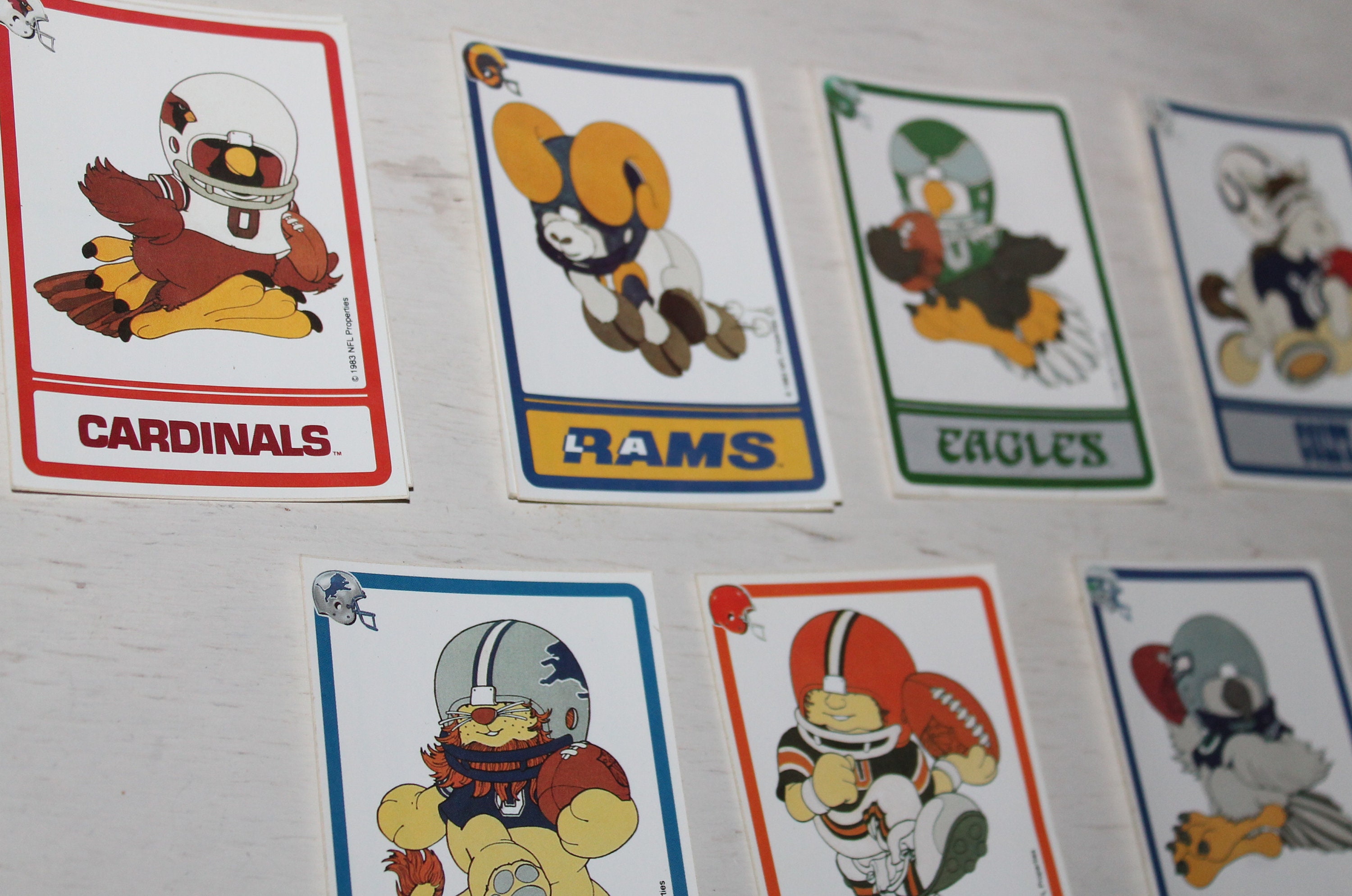 Vintage NFL Football Team Sticker Souvenirs Eagles, 49ers, Chargers