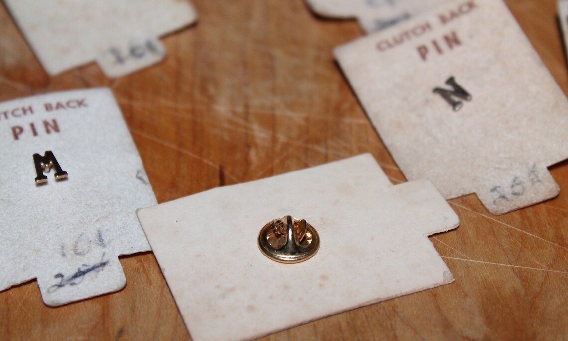 Vintage Alphabet Letter Pin Lot Collectible Pins 15 Etsy