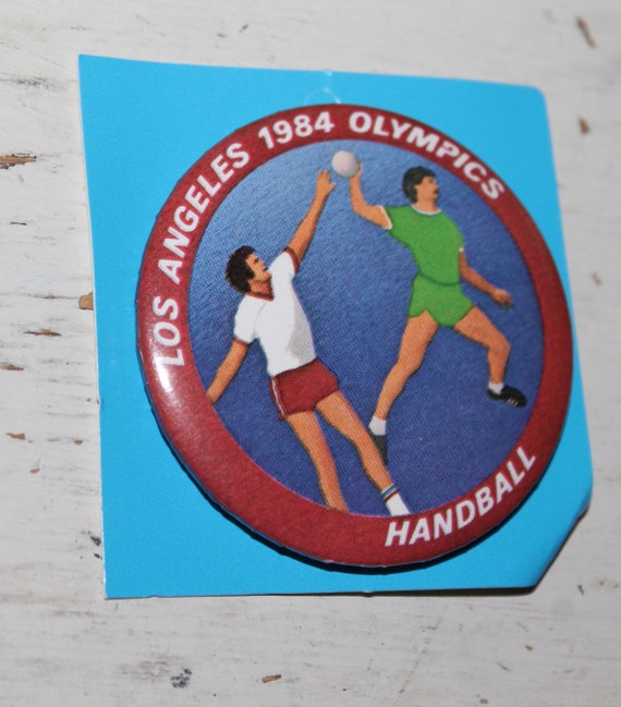 Vintage Los Angeles 1984 Olympic Handball Pinback… - image 4