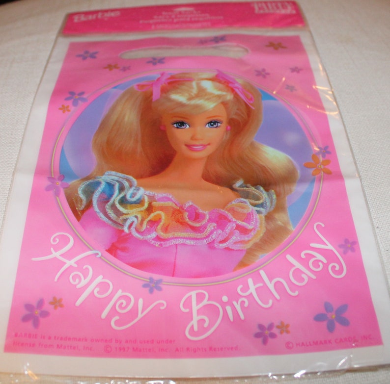 barbie favor bags