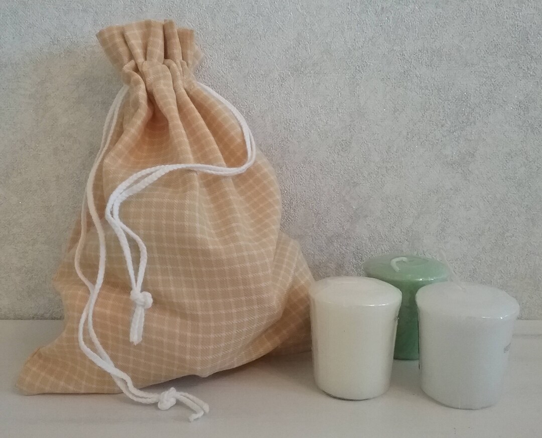 Candle Bag Candle Storage Drawstring Bag Scented Candle Etsy