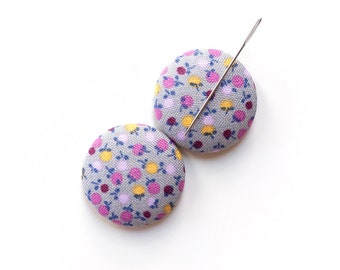 Needle Minder, Design #77 - Lavender mini lolipop florals, Cross Stitch Accessory