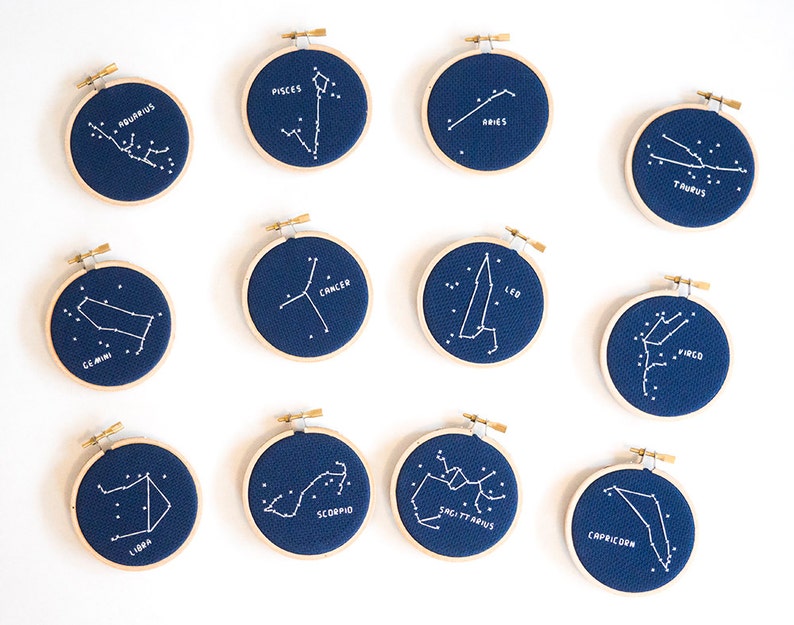 Capricorn Constellation, Modern Cross Stitch Pattern, Zodiac PDF Only image 3