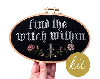 Find the Witch Within, Modern Cross Stitch Kit