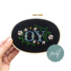 OY, Modern Cross Stitch Pattern, *PDF Only