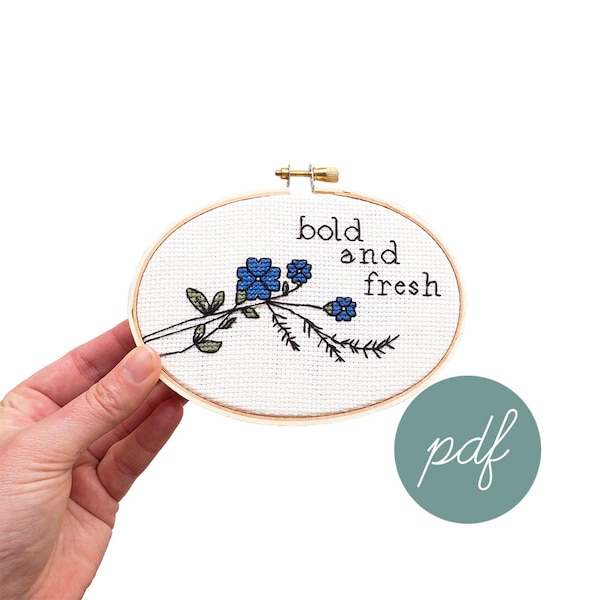 Bold and Fresh, Modern Cross Stitch *PDF Only