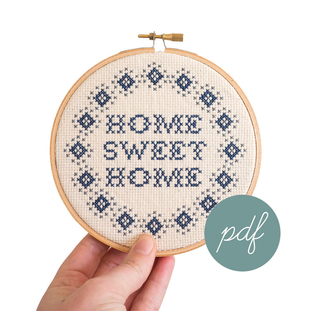 Buy Home Sweet Home Simple Modern Cross Stitch Pattern PDF Only Online in India Etsy