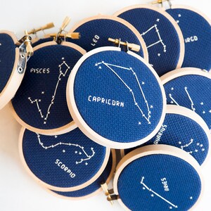 Capricorn Constellation, Modern Cross Stitch Pattern, Zodiac PDF Only image 2