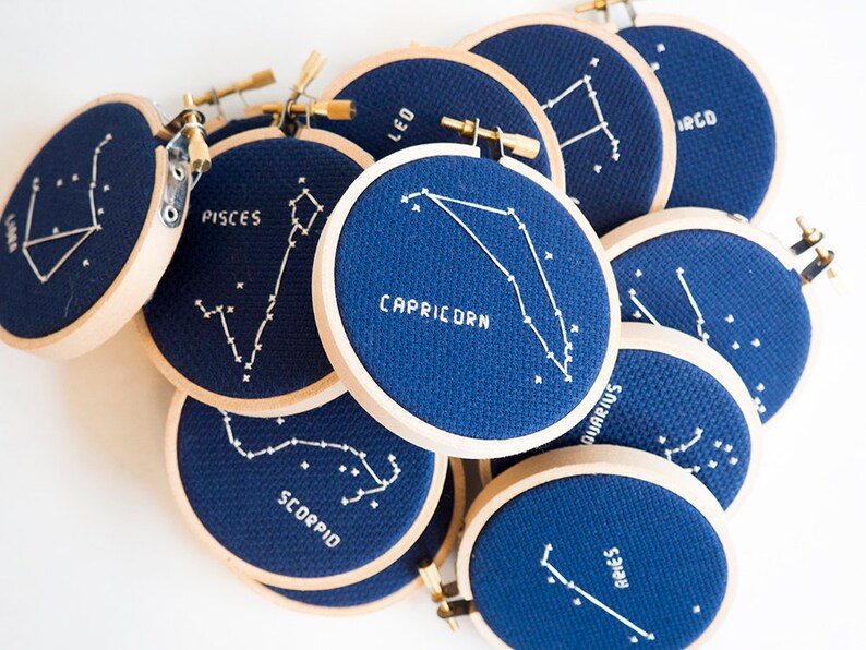 Capricorn Constellation, Modern Cross Stitch Pattern, Zodiac PDF Only image 2