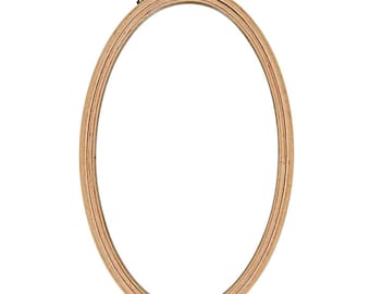 5x8in Beechwood Oval Embroidery Hoop