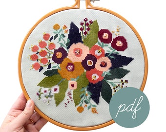 Flower Farm, Advanced Modern Cross Stitch *PDF Only