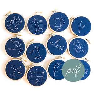 ALL Zodiac Constellation, Modern Cross Stitch Patterns, *PDFs Only