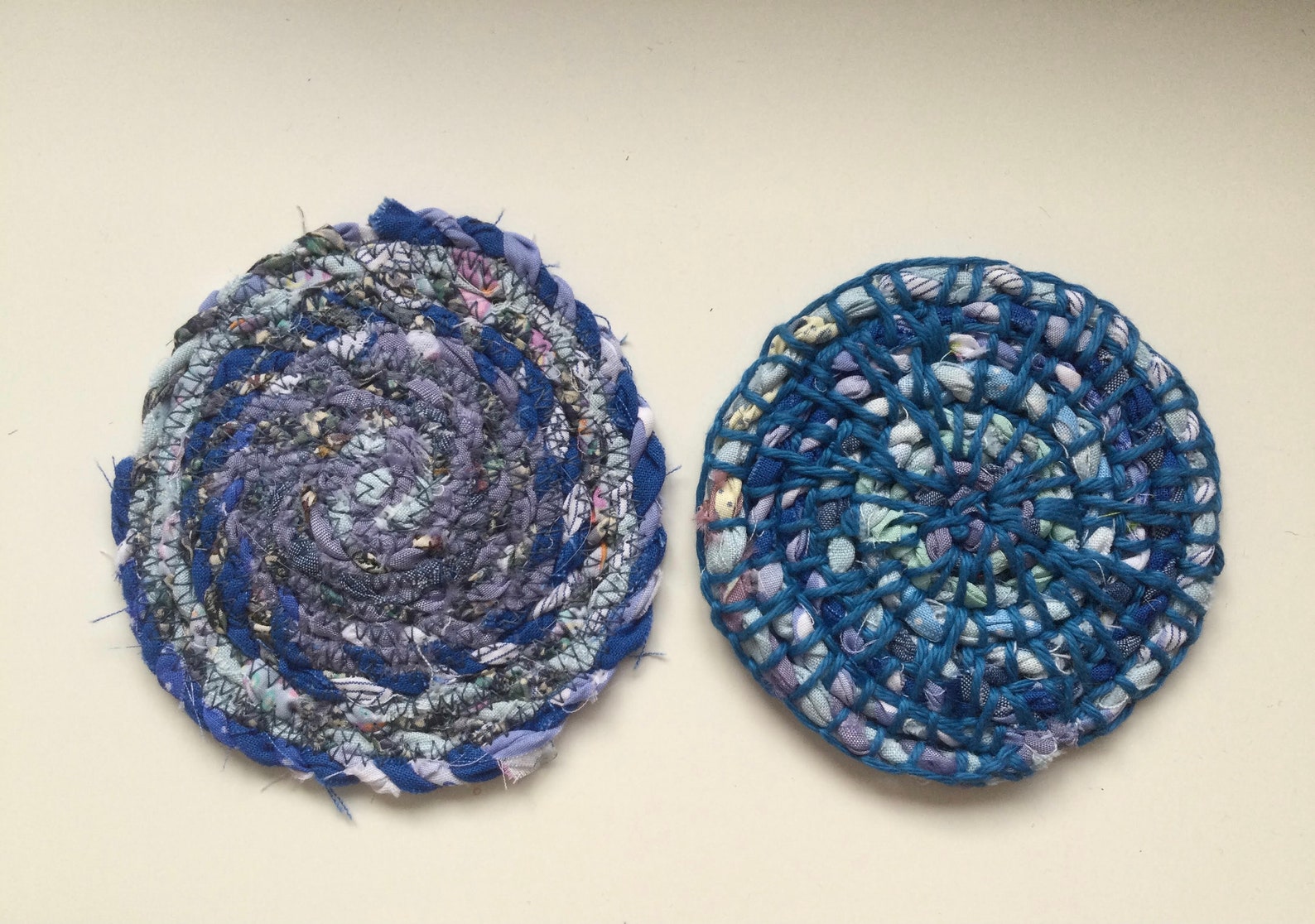 Tutorial Making Coaster from Fabric Scraps Twine Etsy