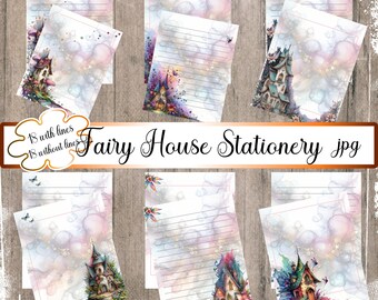 Fairy House Stationery Digital Download