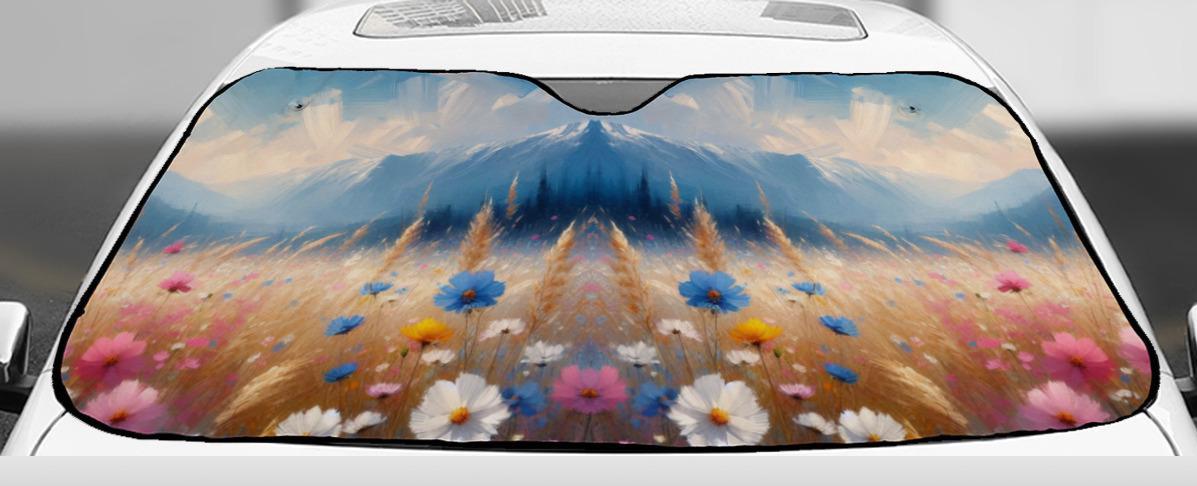 Wild Flowers Car Sunshield-Sunshade