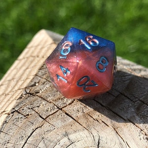 Unique Handmade d20 Die for DND/Dungeons and Dragons/RPG/Pathfinder - Multiple Colors Available!
