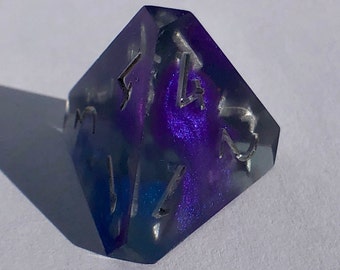 Sharp Edge Dice - Handmade d4 Single