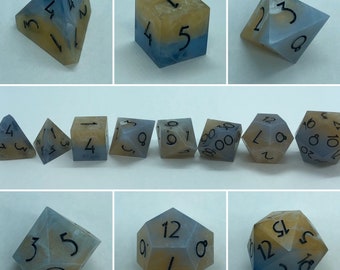 Black Sands - Sharp Edge Dice Set 7pc
