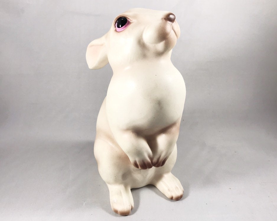 black and white rabbit figurine
