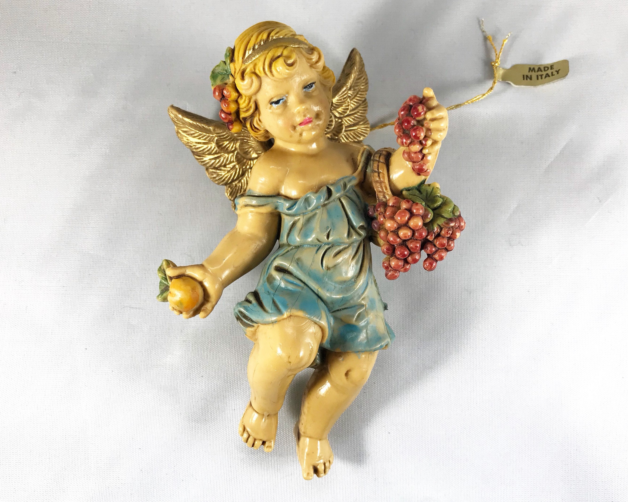 Vintage Made In Italy Angel Or Cherub Decoration Christmas Decor Wall Decoration