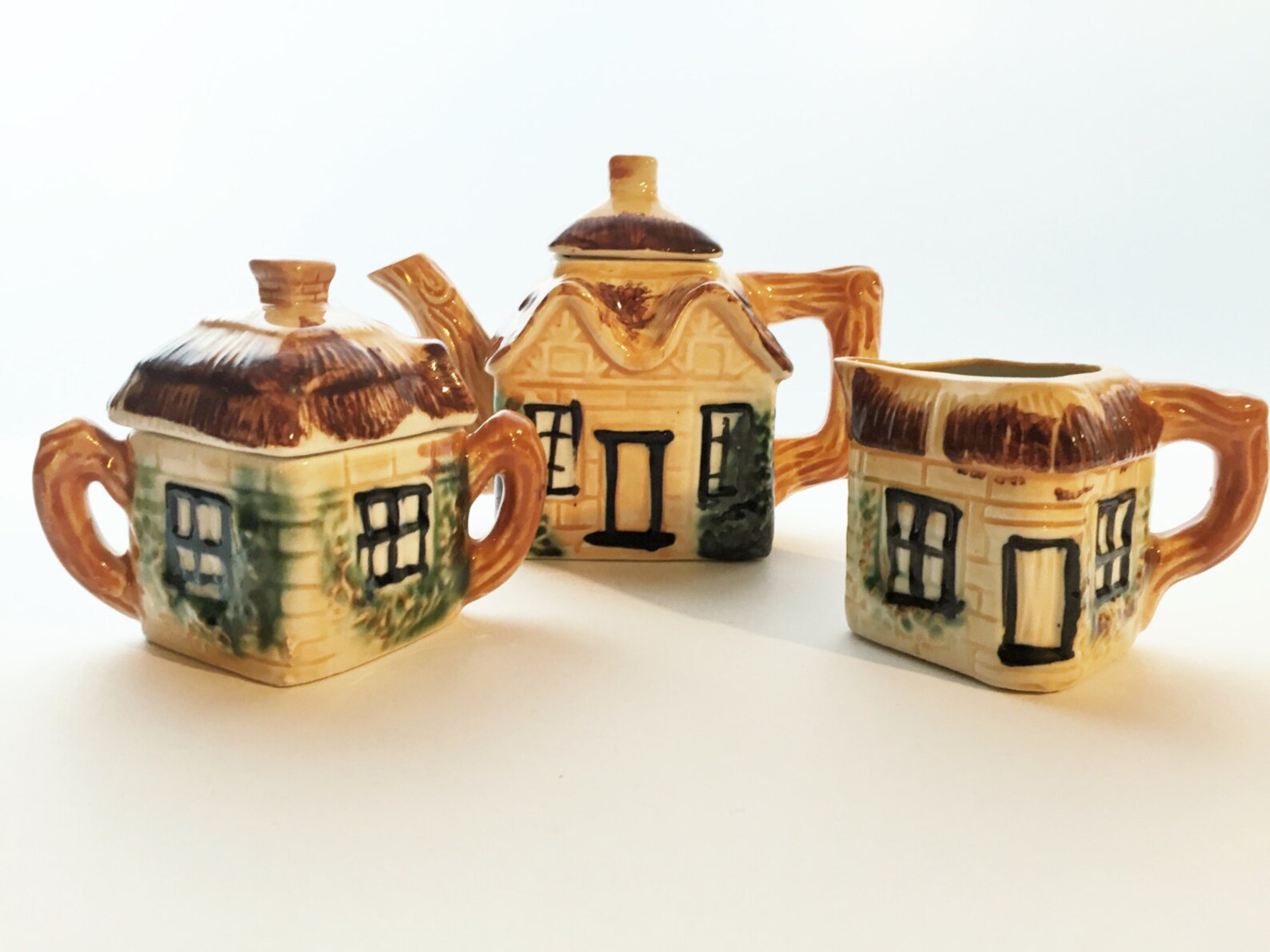 Cottage Ware Tea Set Made in Japan Cottageware Teapot Etsy