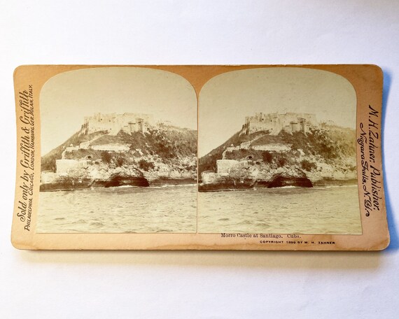 Morro Castle at Santiago, Cuba, Griffith & Griffith Stereoview, M. H. Zahner, Photographer