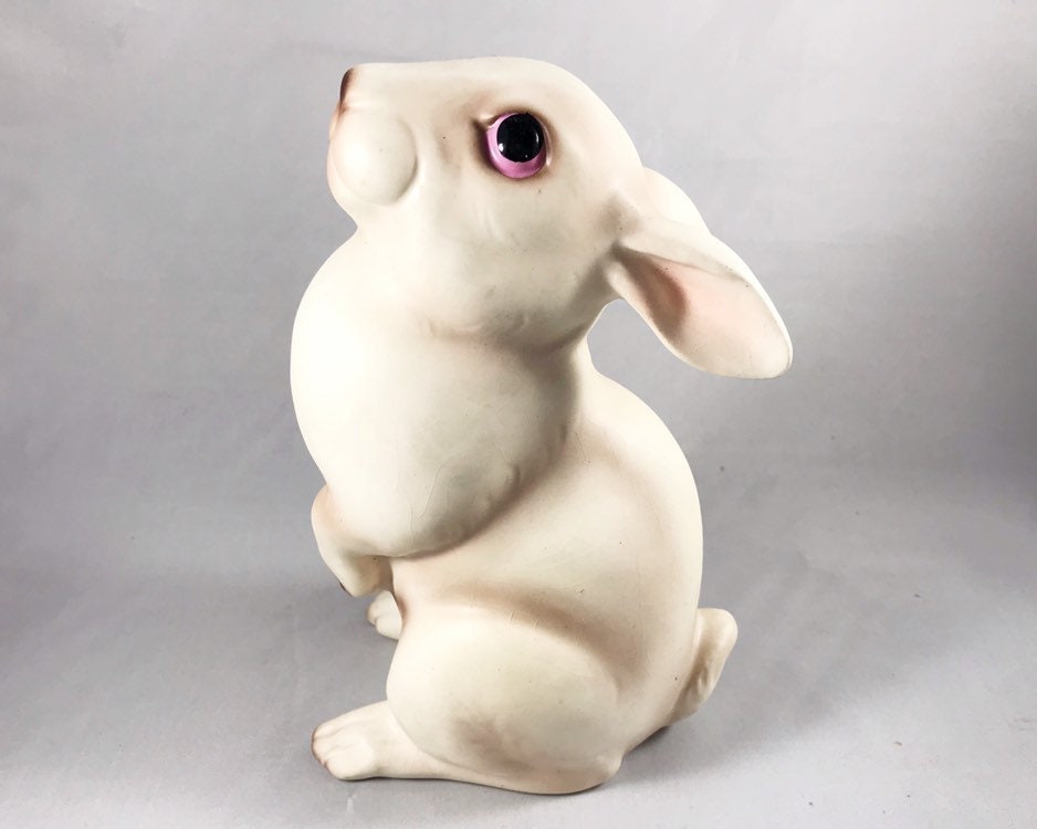 black and white rabbit figurine