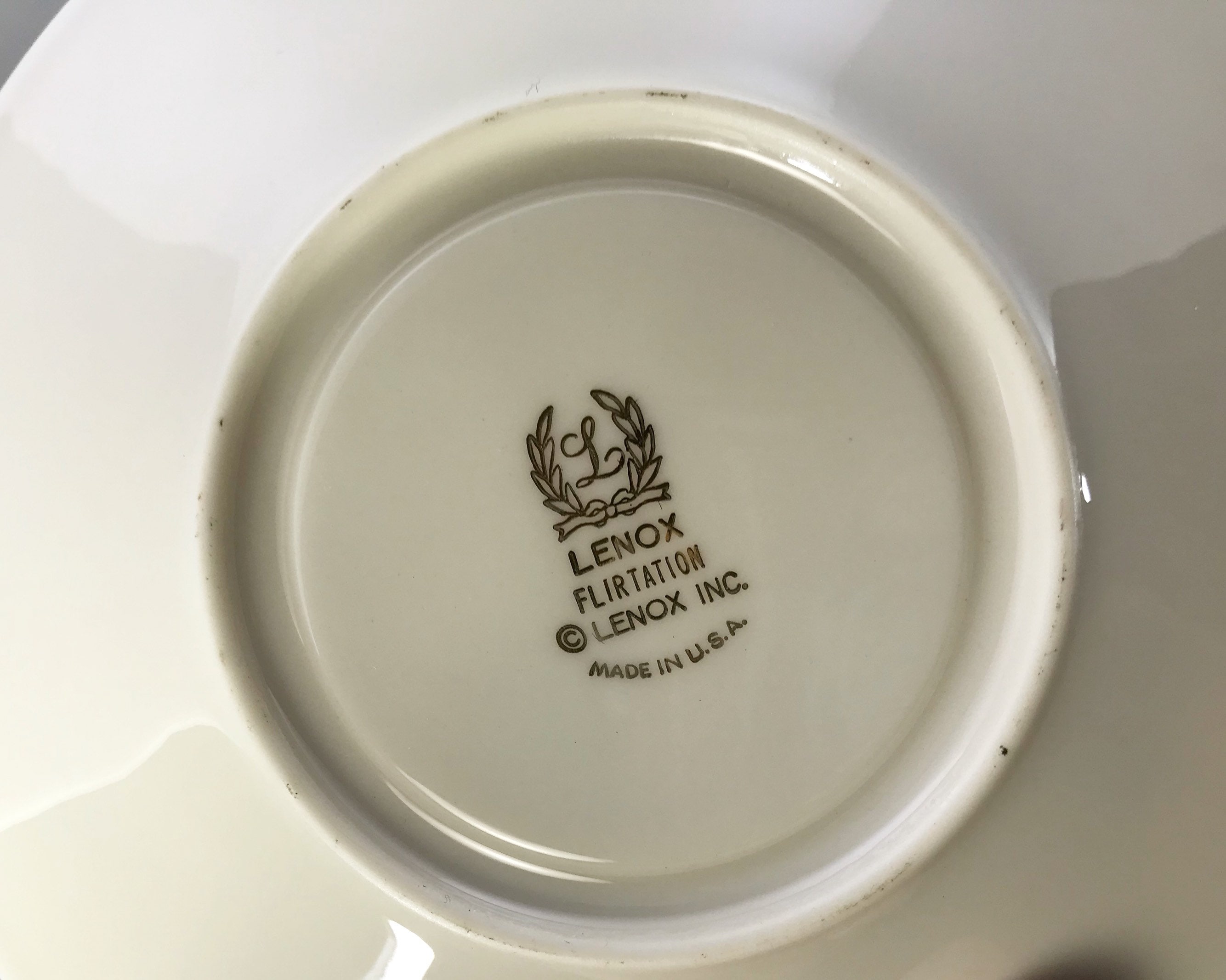 Vintage Lenox China Trio - Flirtation with Floral Pattern ...