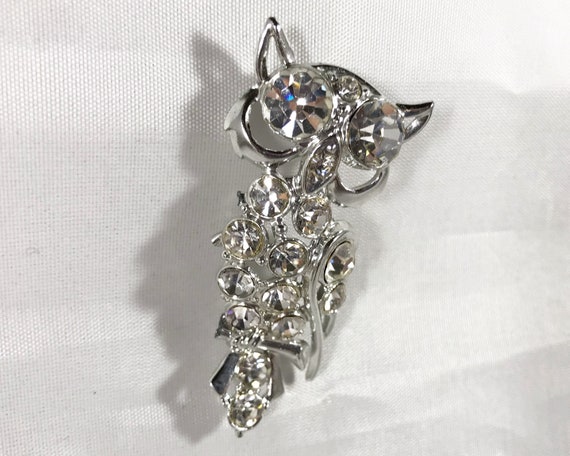 RareLove Cute Vintage Owl Santa Hat Ring Bell Two Tone Christmas Pins and Brooches Rose Gold Silver Plated Alloy Holiday Animal Jewelry for Women Girls