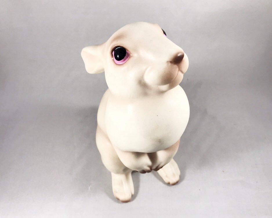 black and white rabbit figurine