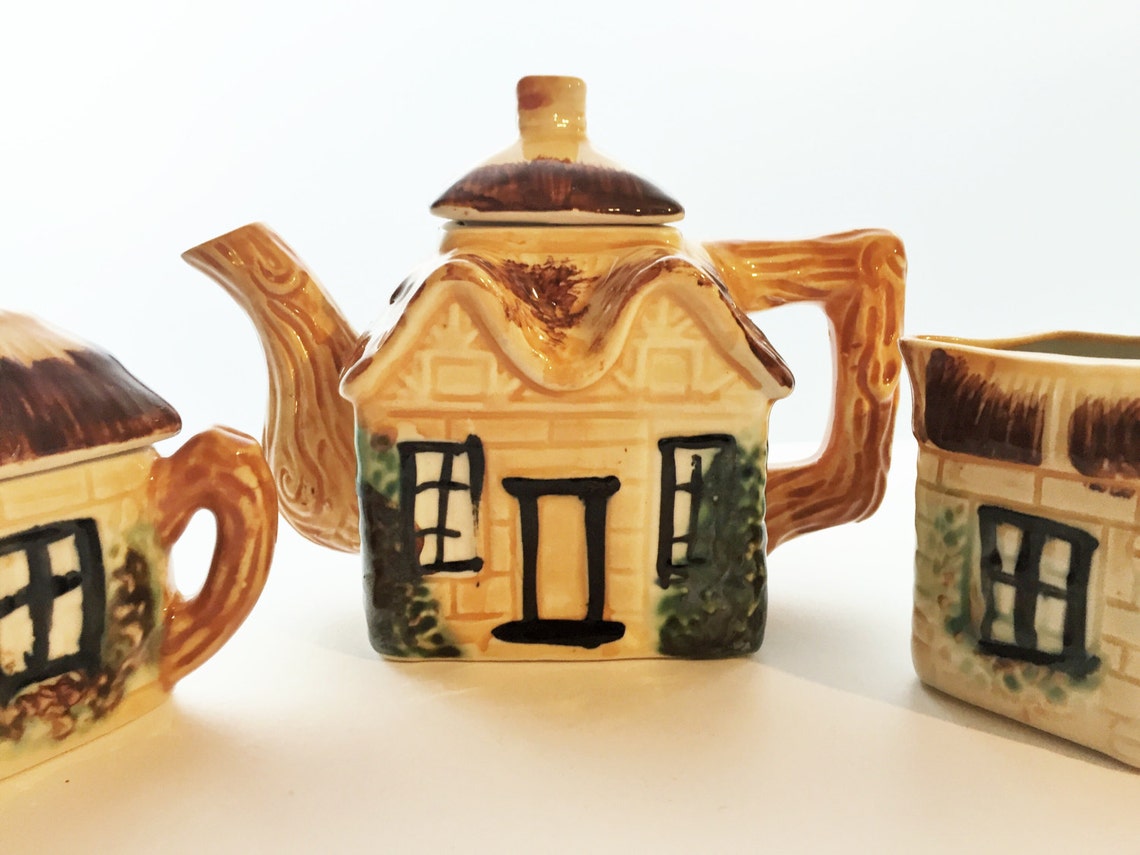 Cottage Ware Tea Set Made in Japan Cottageware Teapot Etsy