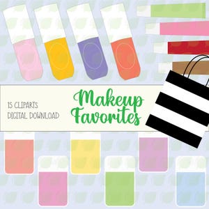 Maquillage favoris Clipart, téléchargement immédiat, PNG