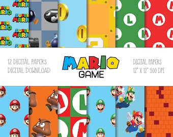 Mario Game Digital Paper