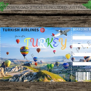 TURKEY SURPRISE Trip Ticket.
