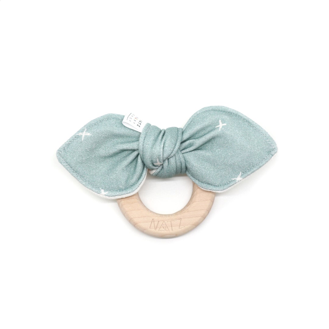 Green Babby Rattle Baby Rattle Green Organic Bamboo Teething Toy Baby Gift - Etsy