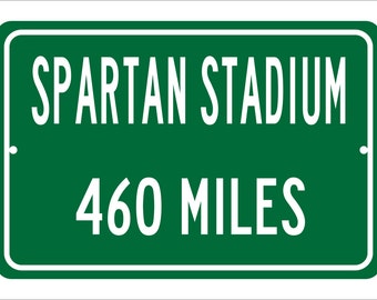 Stadium Sign Personalized Directional Arrow Mileage Metal Wall Decor Aluminum