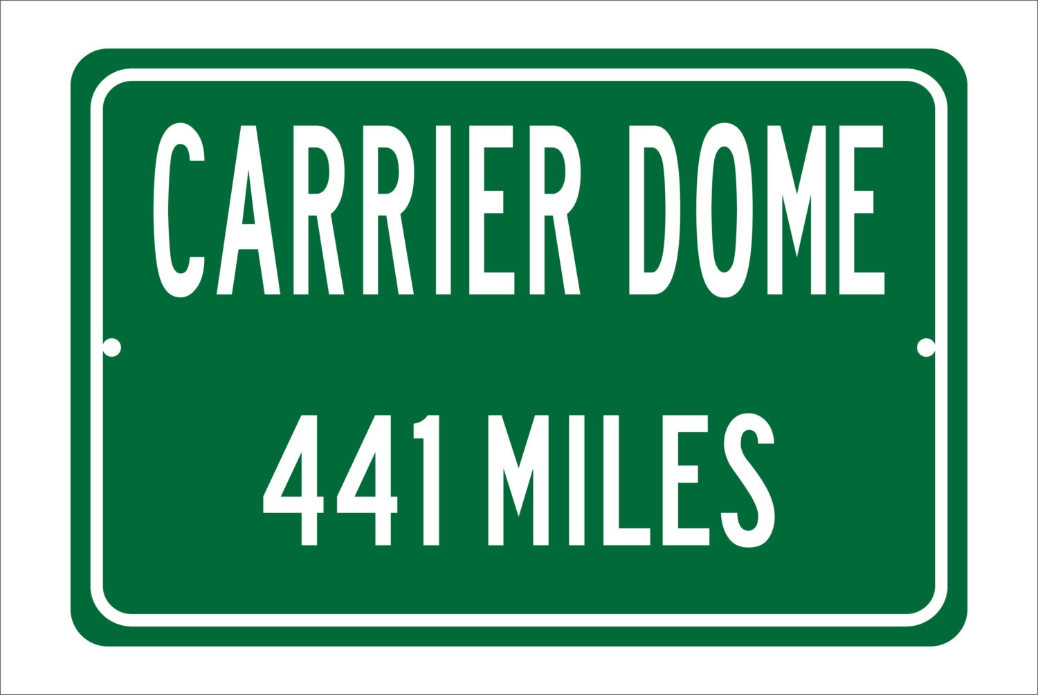 Custom College Highway Distance Sign to the Carrier Dome Etsy