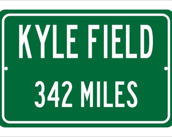 Custom College Highway Distance Sign to Kyle Field | Home of the Texas A&M Aggies |  Aggies Football |