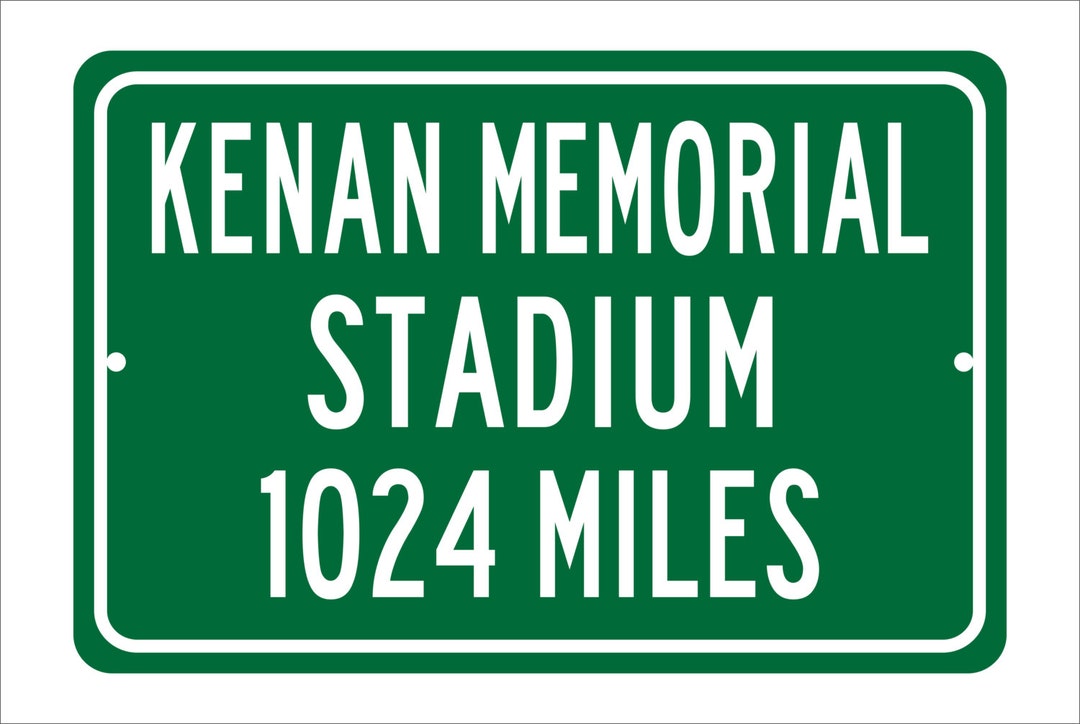 Custom College Highway Distance Sign to Kenan Memorial Stadium Home of