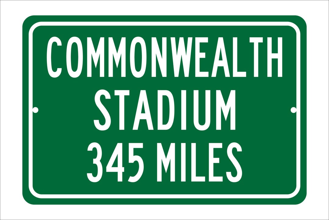 Custom College Highway Distance Sign to Commonwealth Stadium Etsy