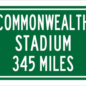 Custom College Highway Distance Sign to Commonwealth Stadium | Home of the University of Kentucky Wildcats| Wildcats Football | U Kentucky