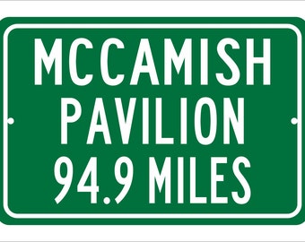 Custom College Highway Distance Sign to McCamish Pavilion | Home of the Georgia Tech Yellow Jackets |  Georgia Tech Basketball |