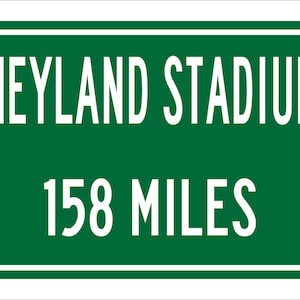 Custom College Highway Distance Sign to Neyland Stadium | Home of the Tennessee Volunteers | Personalized Distance to Neyland Stadium | Vols