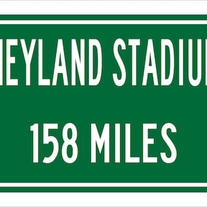 Custom College Highway Distance Sign to Neyland Stadium | Home of the Tennessee Volunteers | Personalized Distance to Neyland Stadium | UTK
