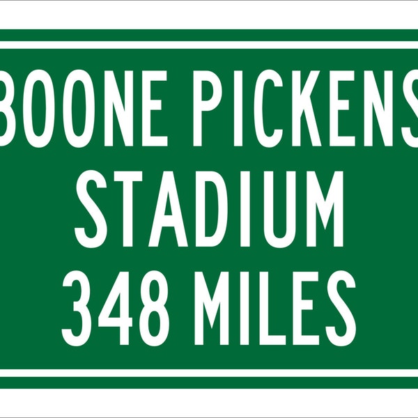 Custom College Highway Distance Sign to Boone Pickens Stadium | Home of the Oklahoma State University Cowboys |  Cowboys Football |